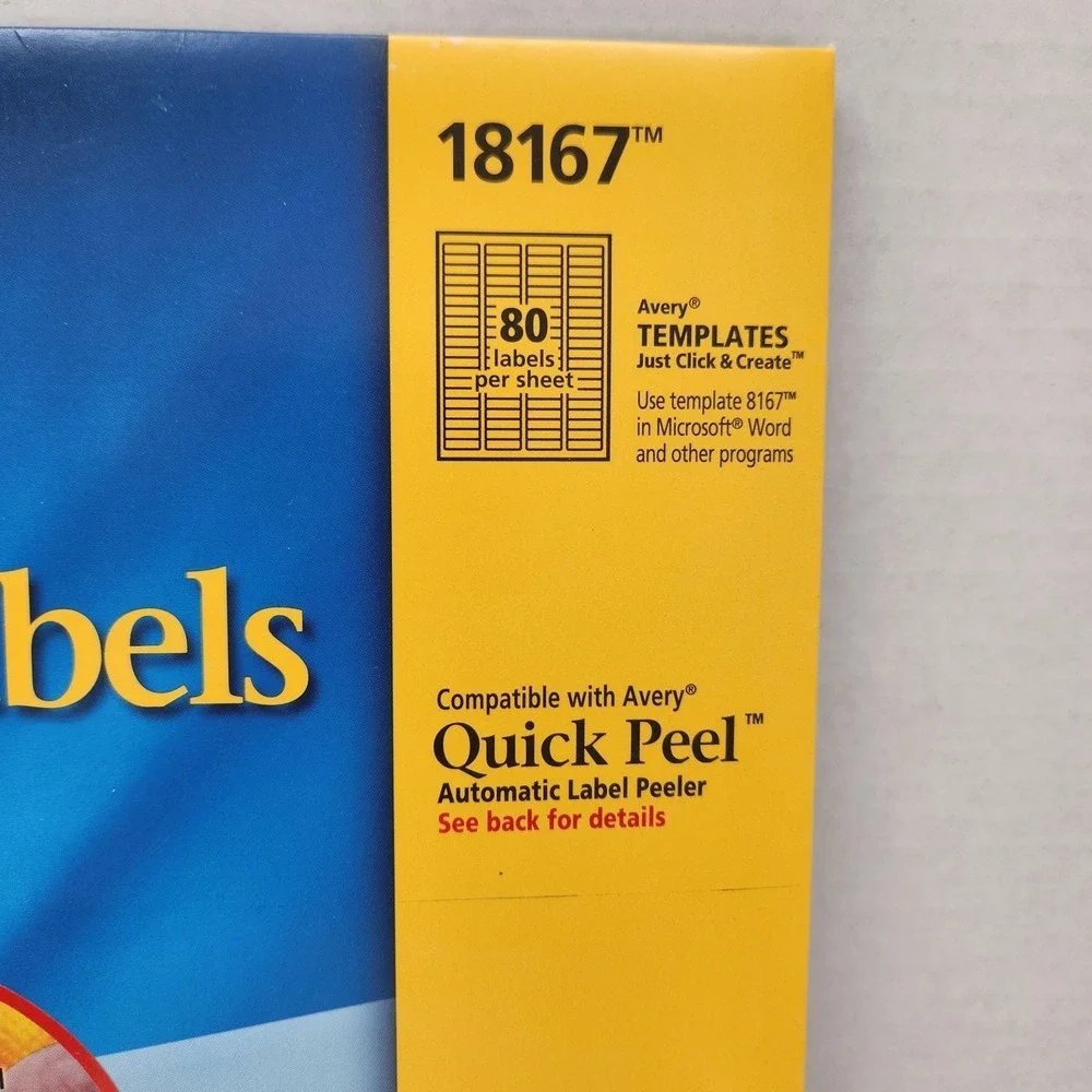 2 Pack Avery 18167 Easy Peel White Return Address Labels Laser Inkjet 1600 Total